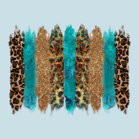 Glitter Turqoise Leopard Tooled Leather Background Ladies Tee | Teevron
