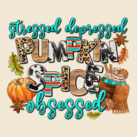 Stressed Depressed Pumpkin Spice Obsessed Ladies Tee | Teevron