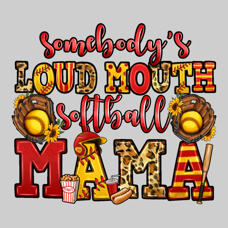 Somebody's Loud Mouth Softball Mama Premium Tee by Jasminsmagicworld | Teevron