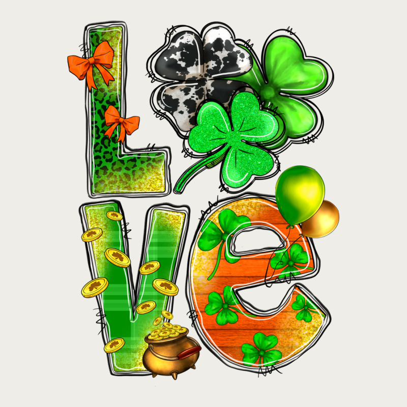 St.patrick Love With Clover Zipper Hoodie by NancyCooperArtShop | Teevron