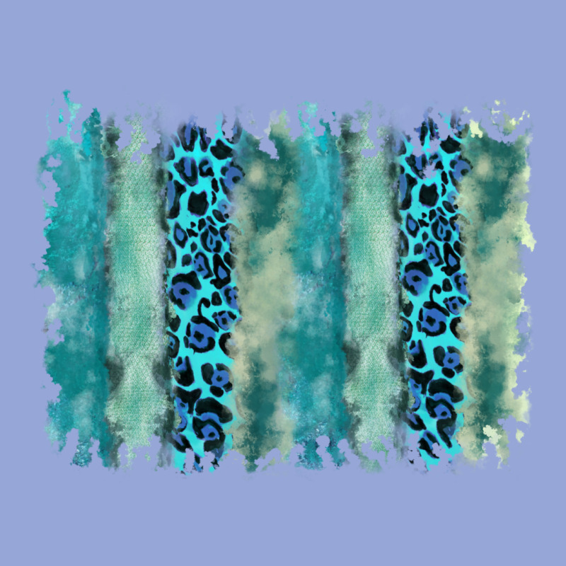 Turquoise Leopard Watercolor Brushstroke Background Classic Tee by RanaPortraitStore | Teevron