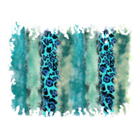 turquoise leopard watercolor brushstroke background | Teevron