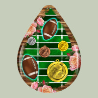 American Football And Western Roses Teardrop Ladies Tee | Teevron