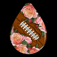 American Football And Western Roses Teardrop Ladies Tee | Teevron