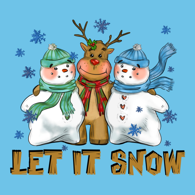 Let It Snow Reindeer Snowman Premium Sweatshirt by CowGirlArtShop | Teevron