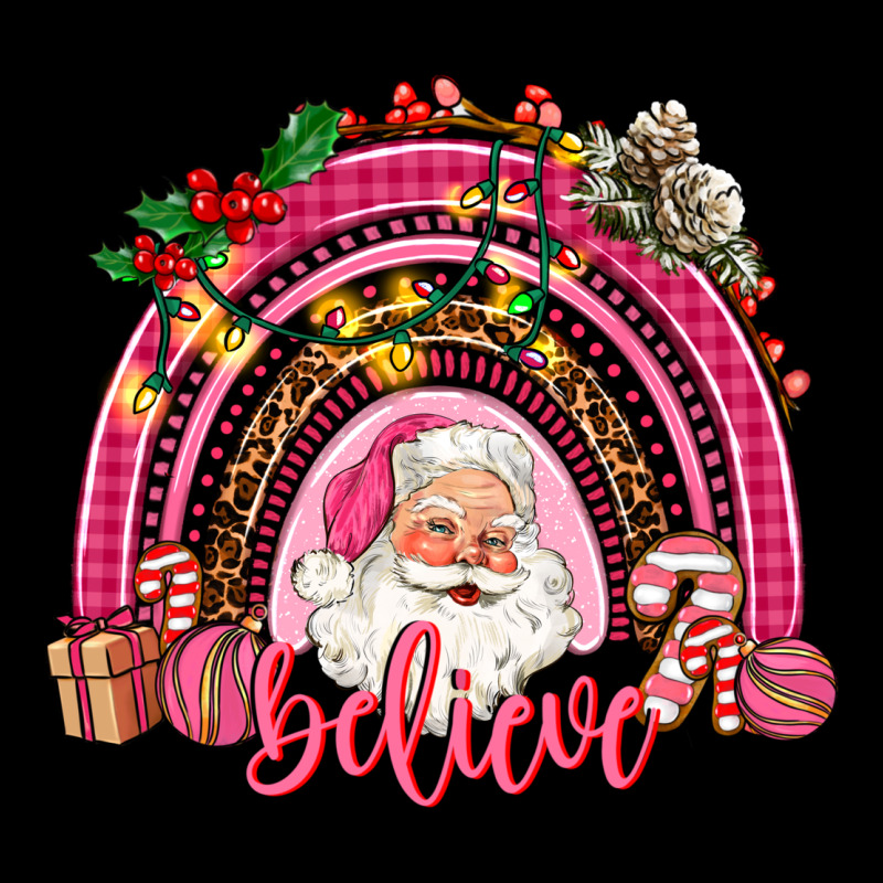 Pink Christmas Believe  Rainbow Heavy Core Tee by AdoDesignShop | Teevron
