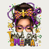 Mardi Gras Mama Messy Bun Zipper Hoodie | Teevron