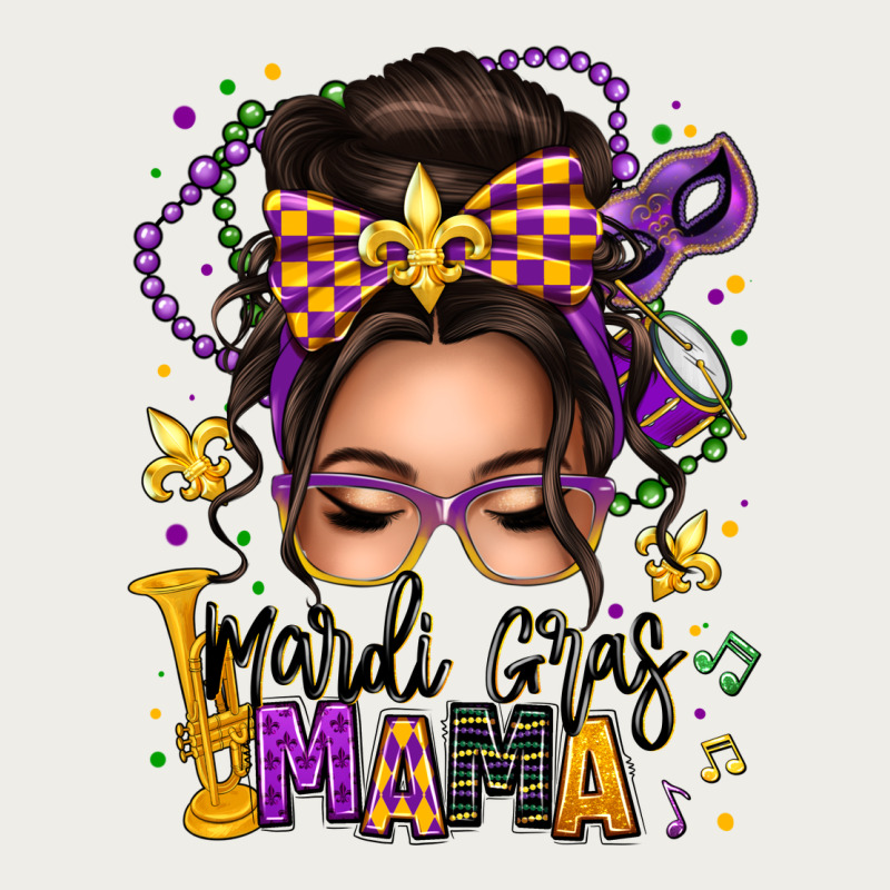 Mardi Gras Mama Messy Bun Zipper Hoodie by texasbilliewilder | Teevron
