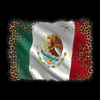 Mexico Flag Black Glitter Leopard Premium Tee | Teevron