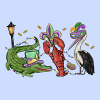 Mardi Gras Alligator Crawfish Pelican Urban Heavy Tee | Teevron