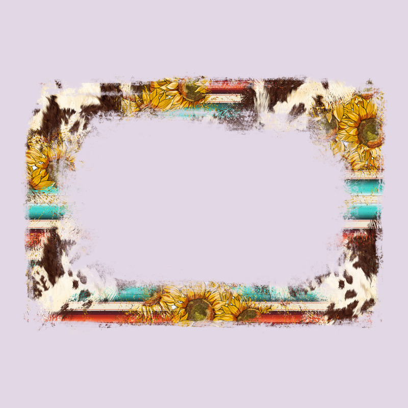 Western Serape Sunflower Background Frame Classic Tee by NancyCooperArtShop | Teevron