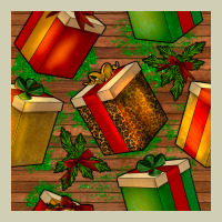 Christmas Gift Box Seamless Pattern Heavy Core Tee | Teevron