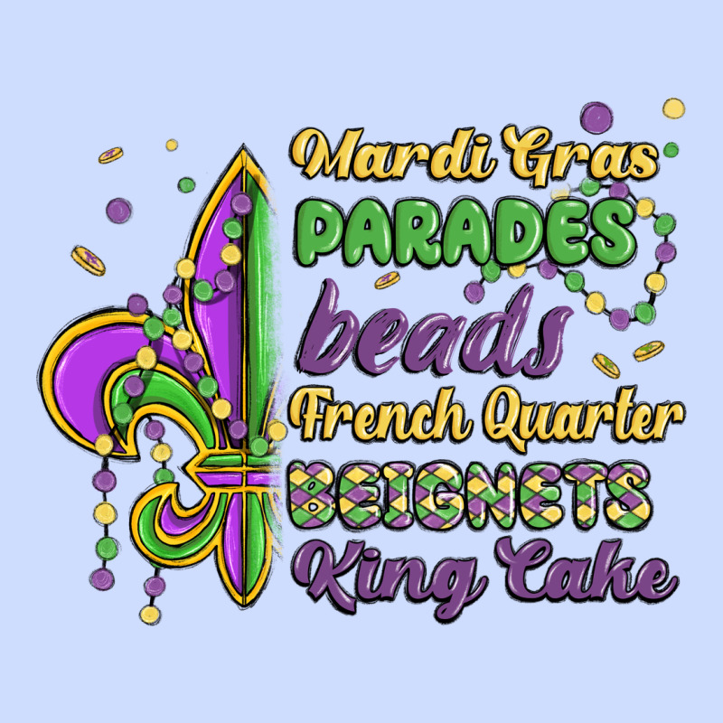 Mardi Gras Parades Beads French Quarter Beignets K Urban Heavy Tee by MaliasSmallBusiness | Teevron