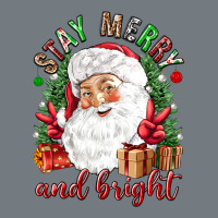 Stay Merry And Bright Christmas With Santa Heavyweight Sweatshirt | Teevron