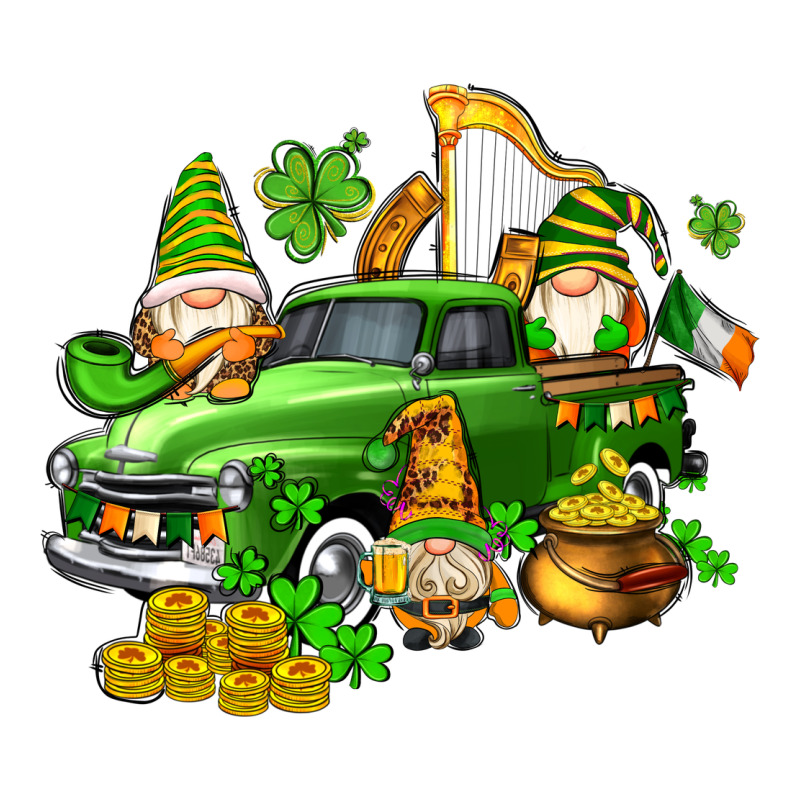 St Patricks Gnomes  With Farm Truck Premium Tee by AdoDesignShop | Teevron