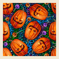 Halloween Pumpkin And Candy Seamless Pattern Premium Tee | Teevron