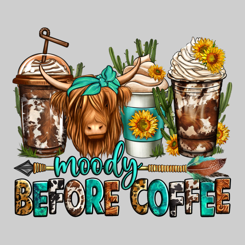 Moody Before Coffee Longhaired Cow Coffee Premium Tee by Jasminsmagicworld | Teevron