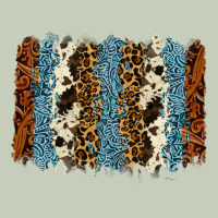 Tool Leather Leopard Cowhide Backround Ladies Tee | Teevron