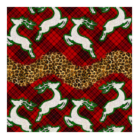 christmas deer and plaid seamless pattern | Teevron