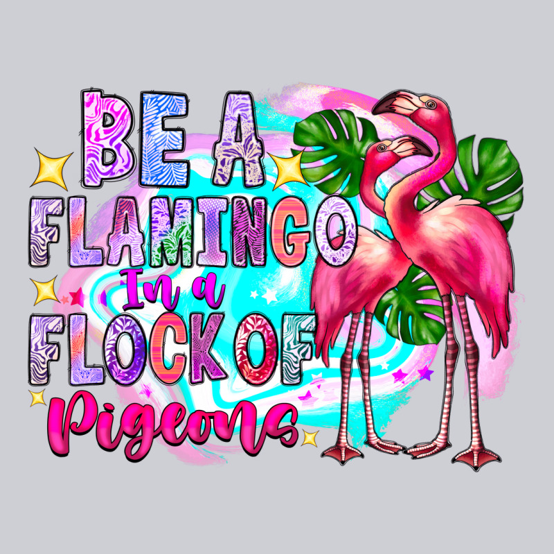 Bea Flamingo In A Flock Of Pigeons Classic Tee by CowhideDigitalArt | Teevron