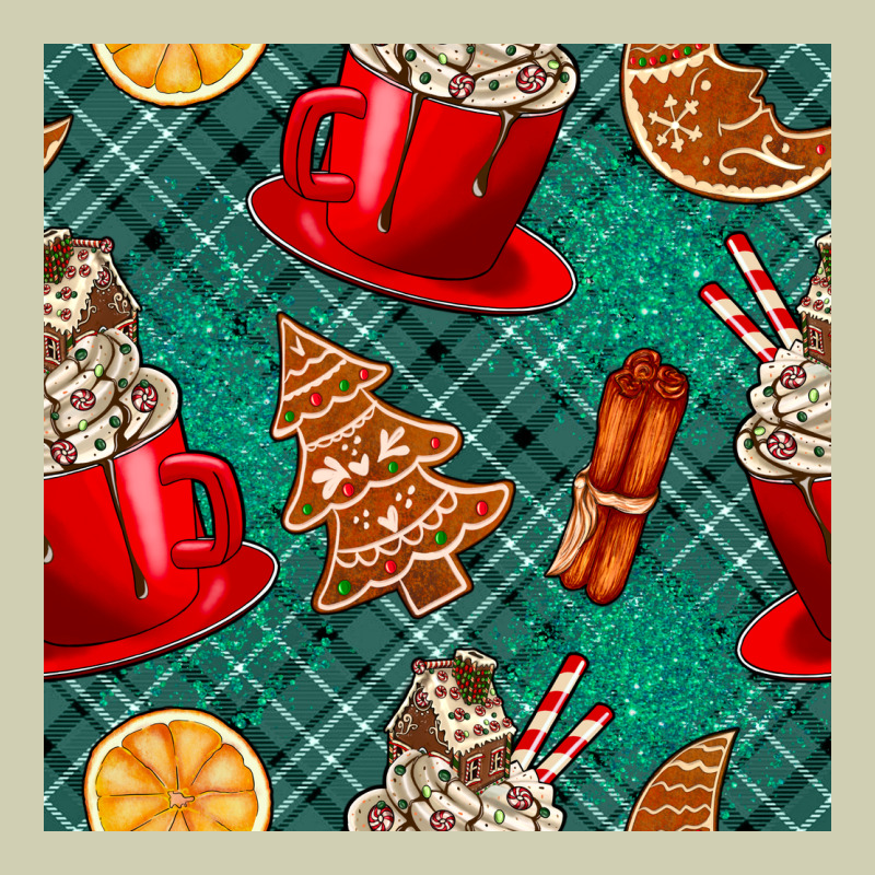 Christmas Hot Chocolate And Cookie Seamless Pattern Heavy Core Tee by BundleAndBundleShop | Teevron