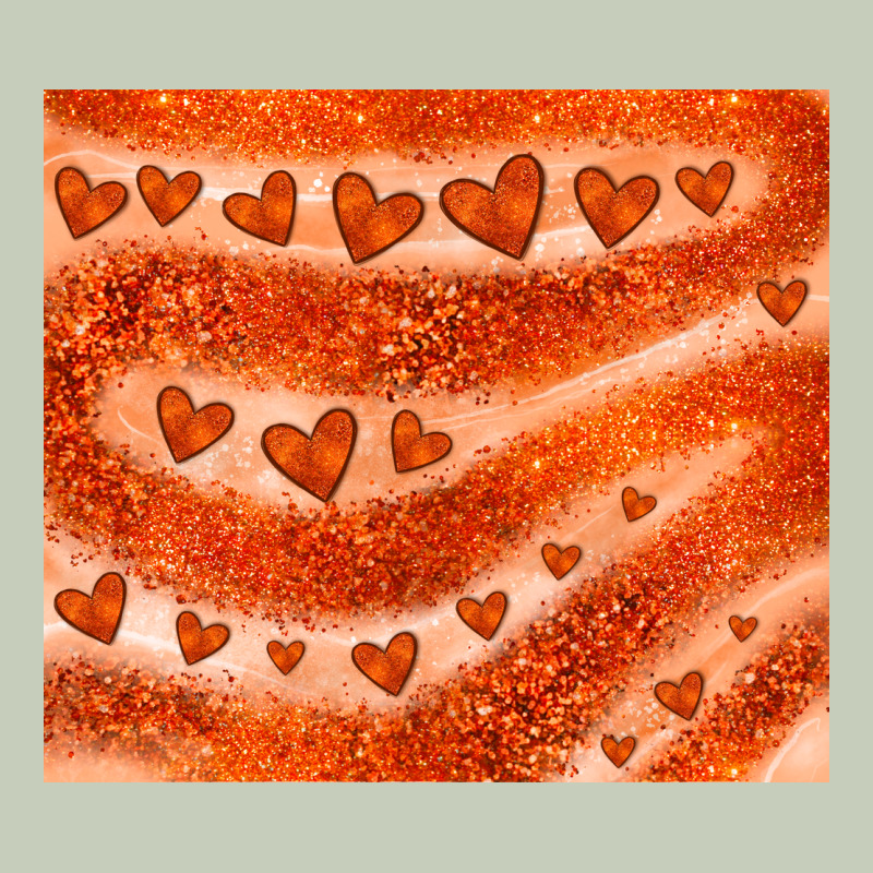 Orange Glitter Heart Ladies Tee by JahusDesignShop | Teevron