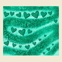Green Glitter Heart Ladies Tee | Teevron