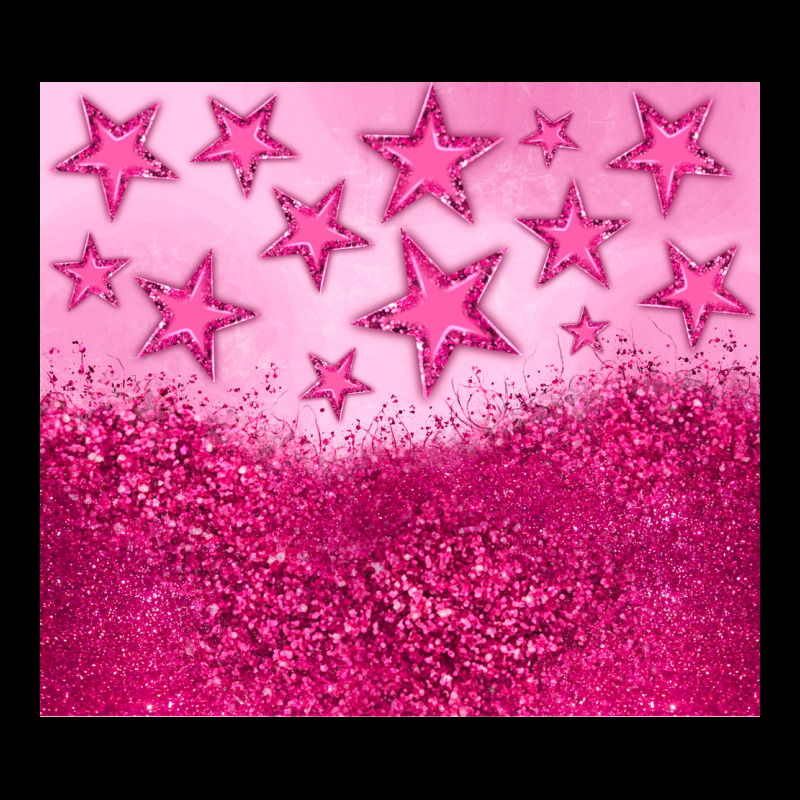 Pink Glitter Star Ladies Tee by JahusDesignShop | Teevron