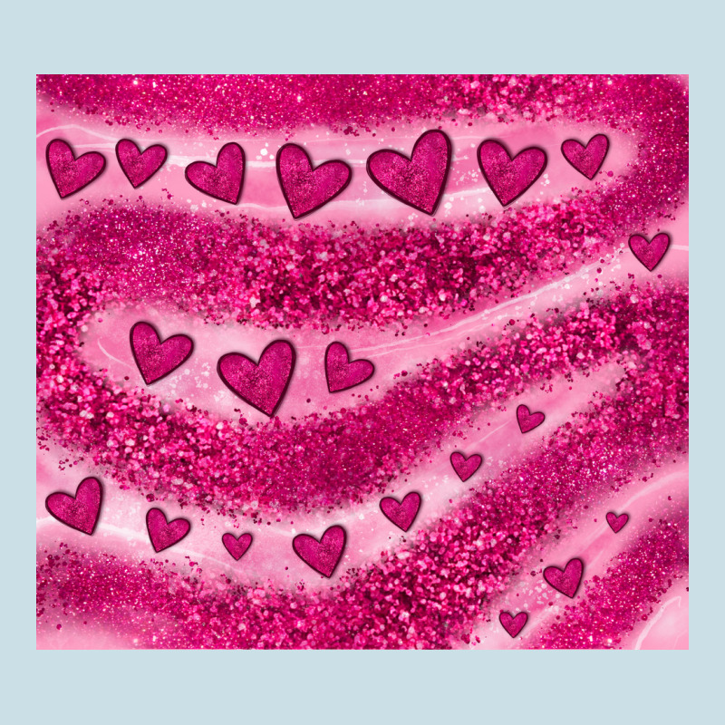 Pink Glitter Heart Ladies Tee by JahusDesignShop | Teevron
