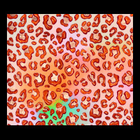 Orange Leopard Glitter Ladies Tee | Teevron