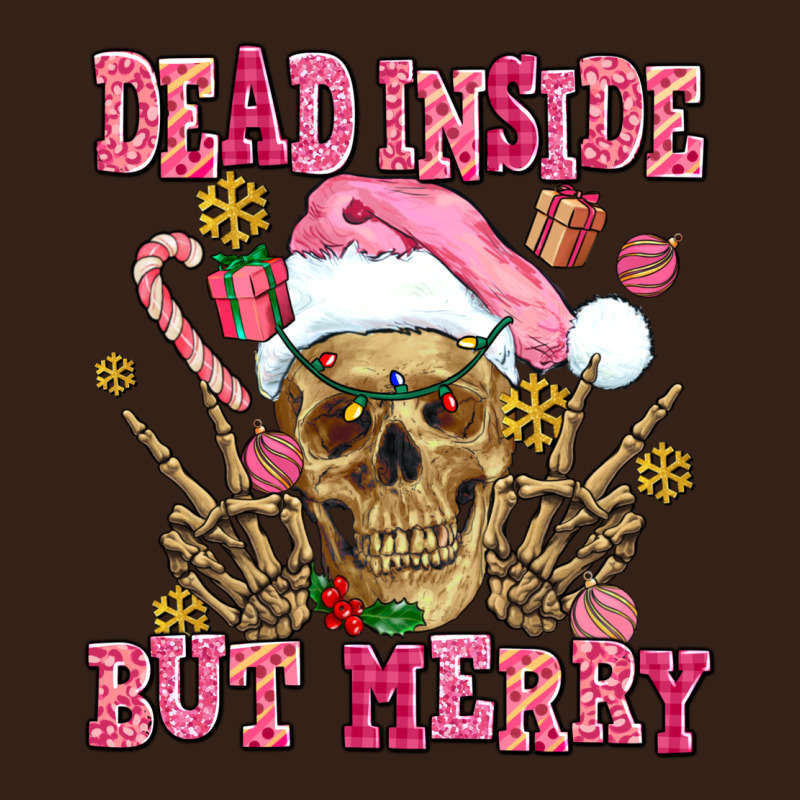 Dead Inside But Merry  Pink Christmas Skeleton Heavy Core Tee by AdoDesignShop | Teevron