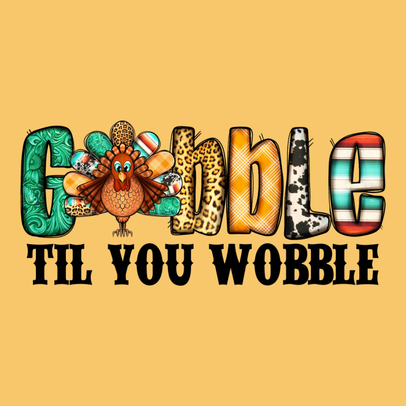 Gobble Til You Wobble Thanksgiving Turkey Vintage Hoodie by Jasminsmagicworld | Teevron