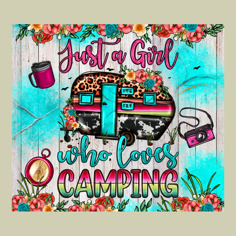 Just A Girl Who Loves Camping Heavy Core Tee by JahusDesignShop | Teevron