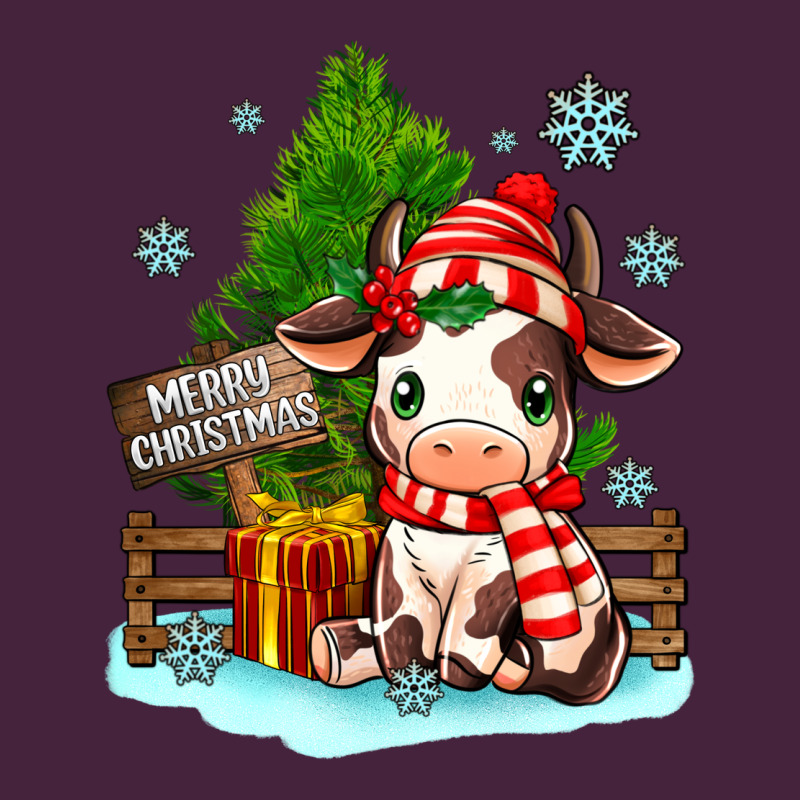 Merry Christmas Cow Long Sleeve Tee by MaliasSmallBusiness | Teevron