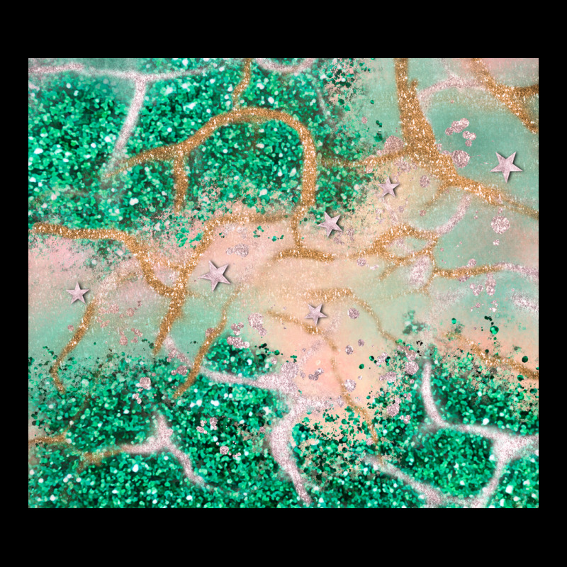 Green Glitter Ladies Tee by JahusDesignShop | Teevron