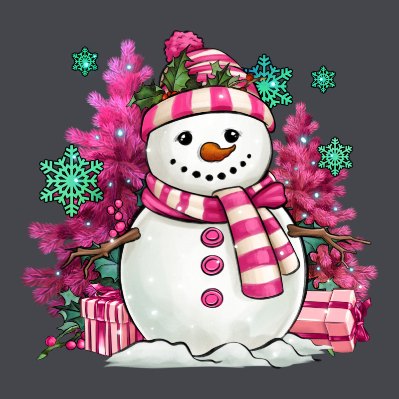 Pink Christmas Snowman Long Sleeve Tee by MaliasSmallBusiness | Teevron