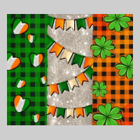 Irish Flag With Shamrocks And Heart Premium Tee | Teevron