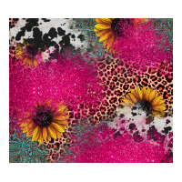 pink glitter leopard cowhide | Teevron