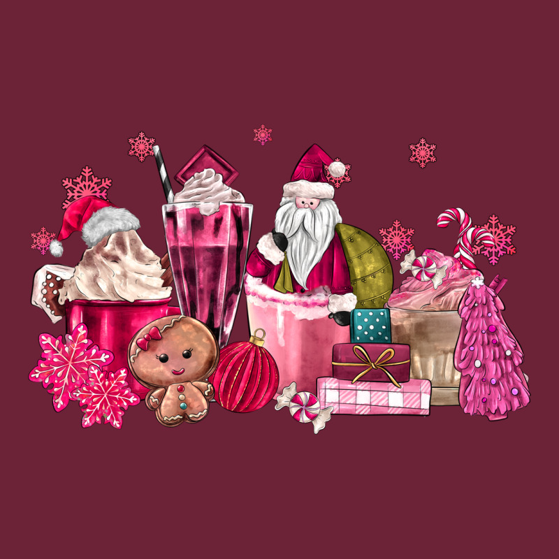 Pink Santa Coffee Long Sleeve Tee by MaliasSmallBusiness | Teevron
