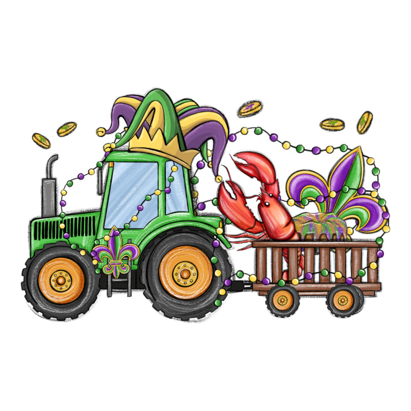 Mardi Gras Tractor Urban Heavy Tee by MaliasSmallBusiness | Teevron