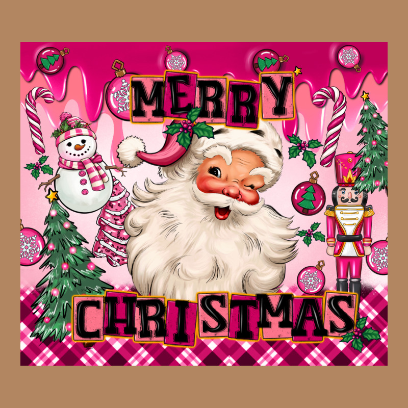 Merry Pink Christmas Santa Long Sleeve Tee by MaliasSmallBusiness | Teevron