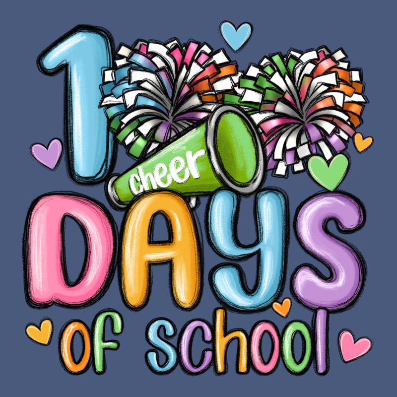 100 Days Of School Cheer Vintage Hoodie by MaliasSmallBusiness | Teevron