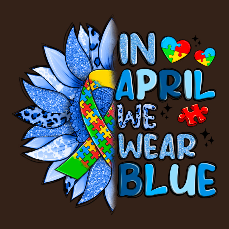 In April We Wear Blue Sunflower Heavy Core Tee by Artiststas | Teevron