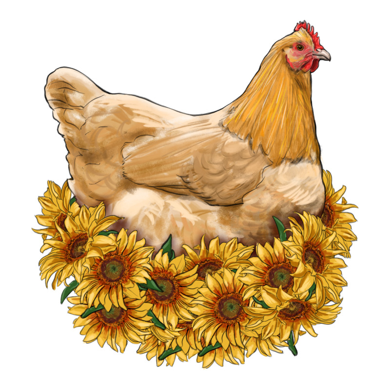Chicken With Sunflowers Ladies Tee by RanaPortraitStore | Teevron
