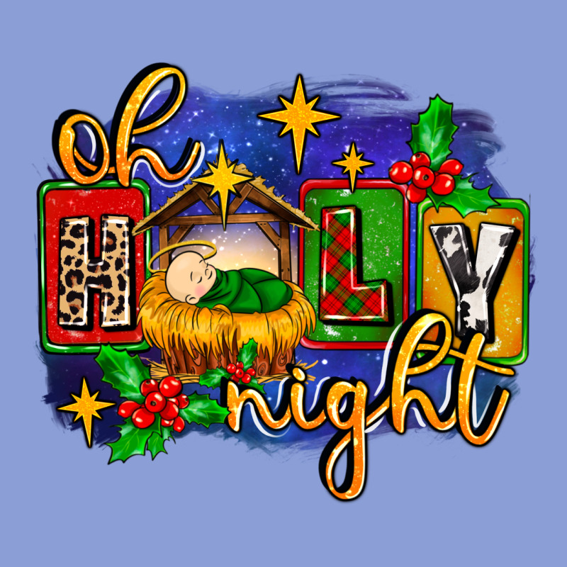Oh Holy Night With Baby Jesus For Christmas Long Sleeve Tee by MaliasSmallBusiness | Teevron