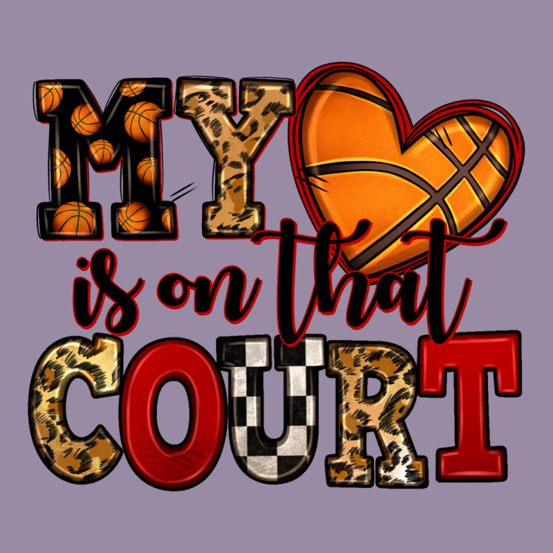 My Heart Is On That Court Basketball Red And Black Classic Tee by NancyCooperArtShop | Teevron