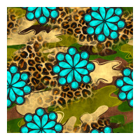 Camouflage Leopard Gemstone Seamless Pattern Premium Tee | Teevron