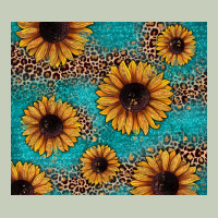Sunflower Turquoise Glitter Ladies Tee | Teevron