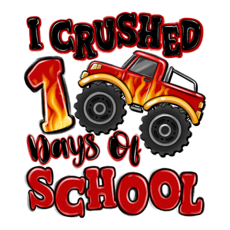 I Crushed 100 Days Of School Monster Truck Urban Heavy Tee by MaliasSmallBusiness | Teevron