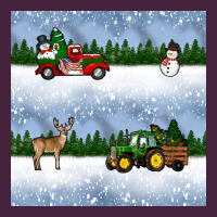 Christmas Snow Truck Seamless Pattern Premium Tee | Teevron